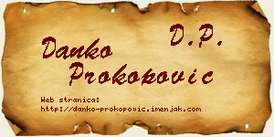 Danko Prokopović vizit kartica